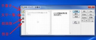 IMEパッド画面説明